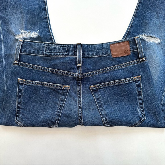 AG-ED DENIM THE EX BOYFRIEND SLOUCHY SLIM DISTRESSED ANKLE JEANS Sz24 - Picture 7 of 12